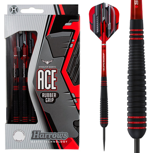 Harrows ACE Rubberised Non Slip Steel Tip Darts