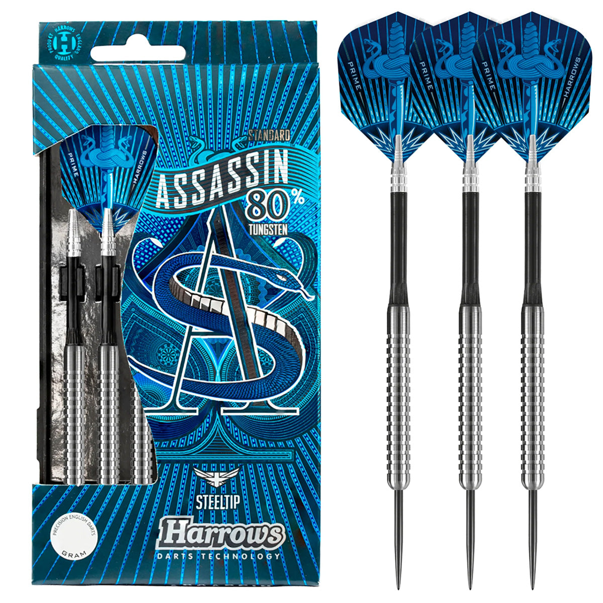 Harrows Assassin Ringed 80% Tungsten Steel Tip Darts