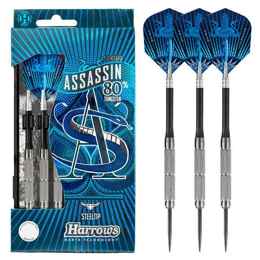 Harrows Assassin Knurled 80% Tungsten Steel Tip Darts