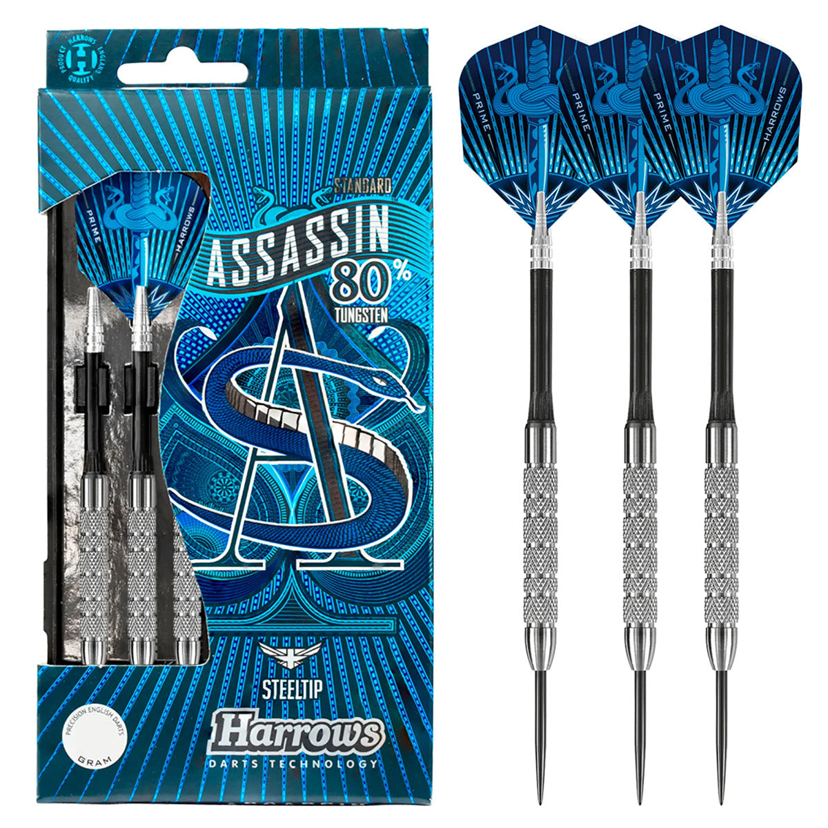 Harrows Assassin Knurled 80% Tungsten Steel Tip Darts