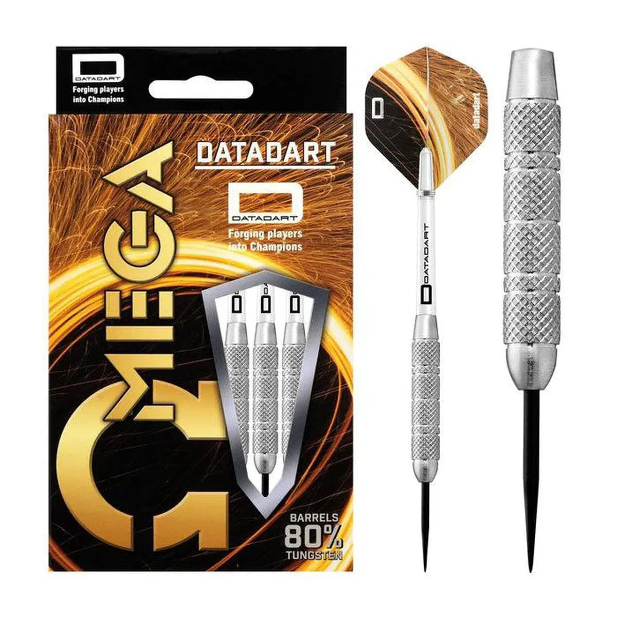 DataDart Omega Knurled Heavy 80% Tungsten Steel Tip Darts