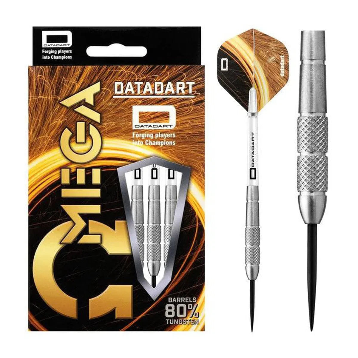 DataDart Omega Knurled Regular 80% Tungsten Steel Tip Darts
