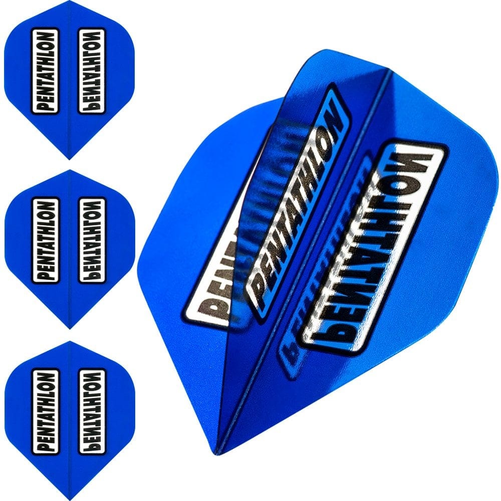 Dart Flights - Pentathlon Colours - Extra Strong - Clear Window - Std