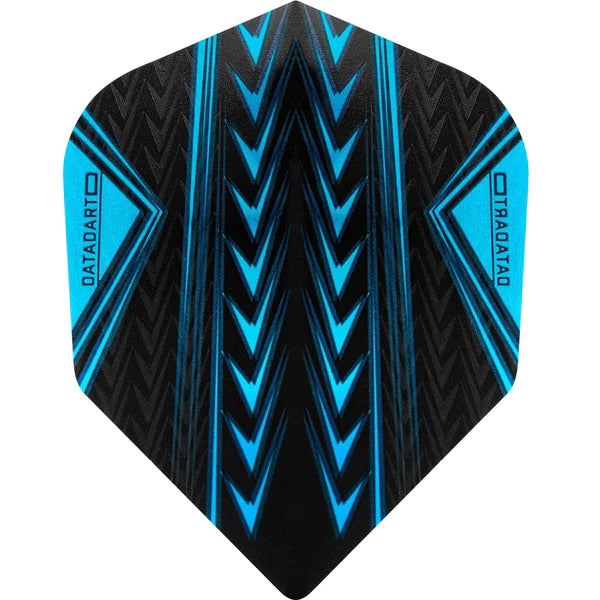 Datadart Pro 100 Dart Flights, Blue, No 6 Shape, 100 Micron