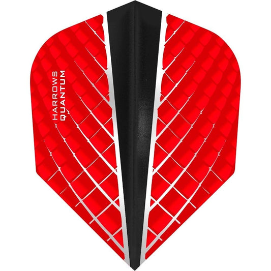 Harrows Quantum X Dart Flights, Red, No 6 Shape, 100 Micron
