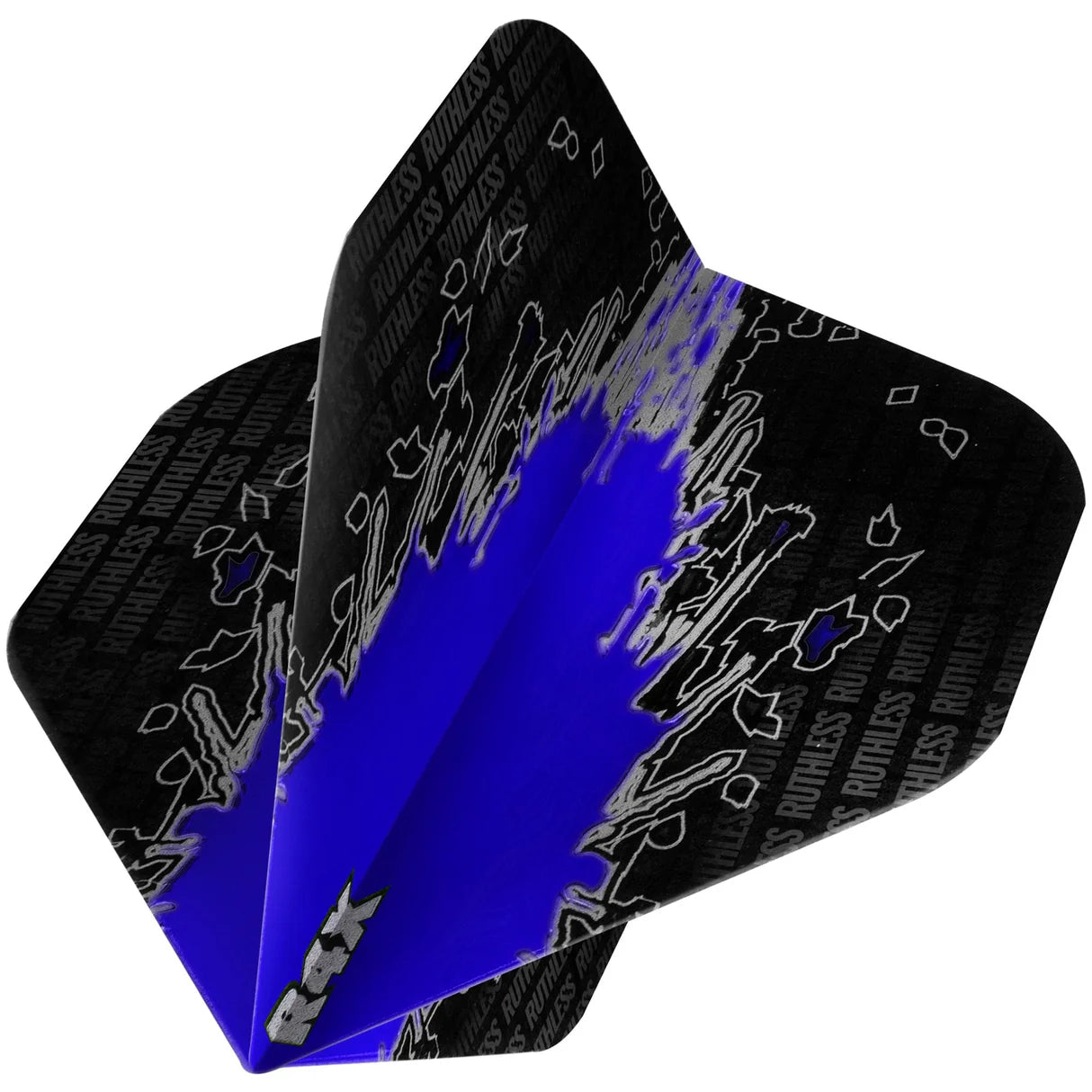Ruthless High Impact Dart Flights, Blue, No 2 Shape, 100 Micron