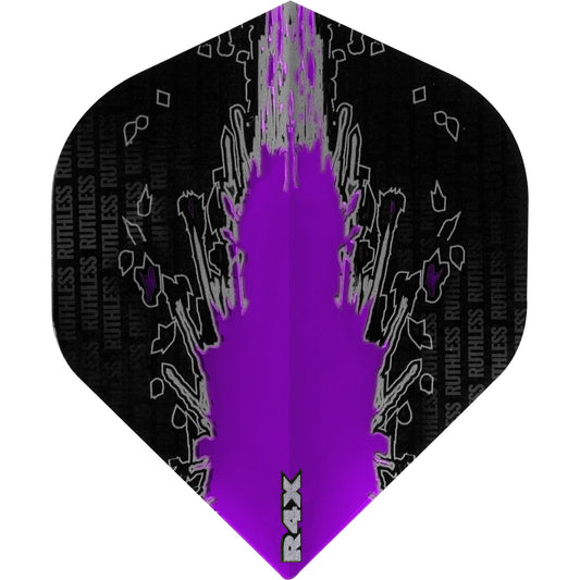 Ruthless High Impact Dart Flights, Purple, No 2 Shape, 100 Micron