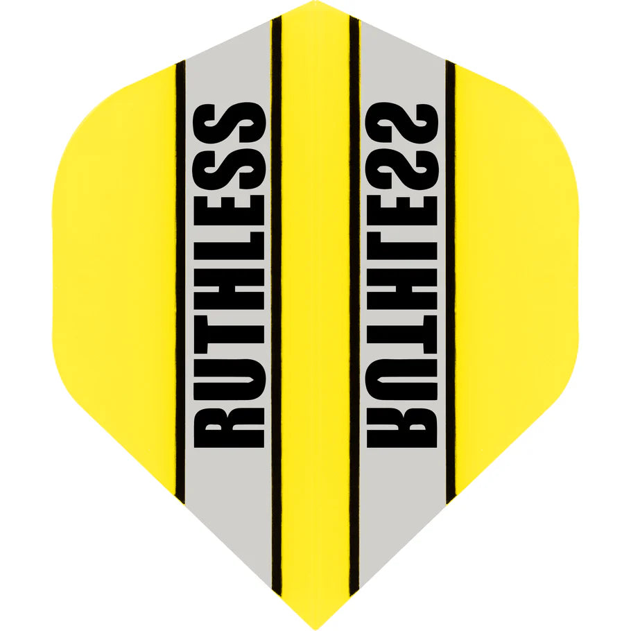 Ruthless Clear Panel Dart Flights, Yellow, No 2 Shape, 100 Micron
