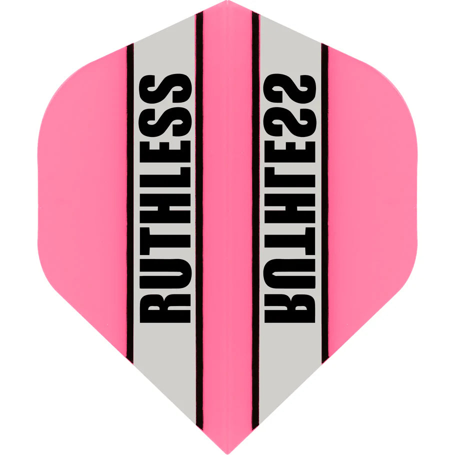 Ruthless Clear Panel Dart Flights, Pink, No 2 Shape, 100 Micron