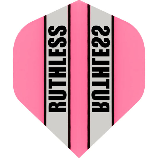 Ruthless Clear Panel Dart Flights, Pink, No 2 Shape, 100 Micron