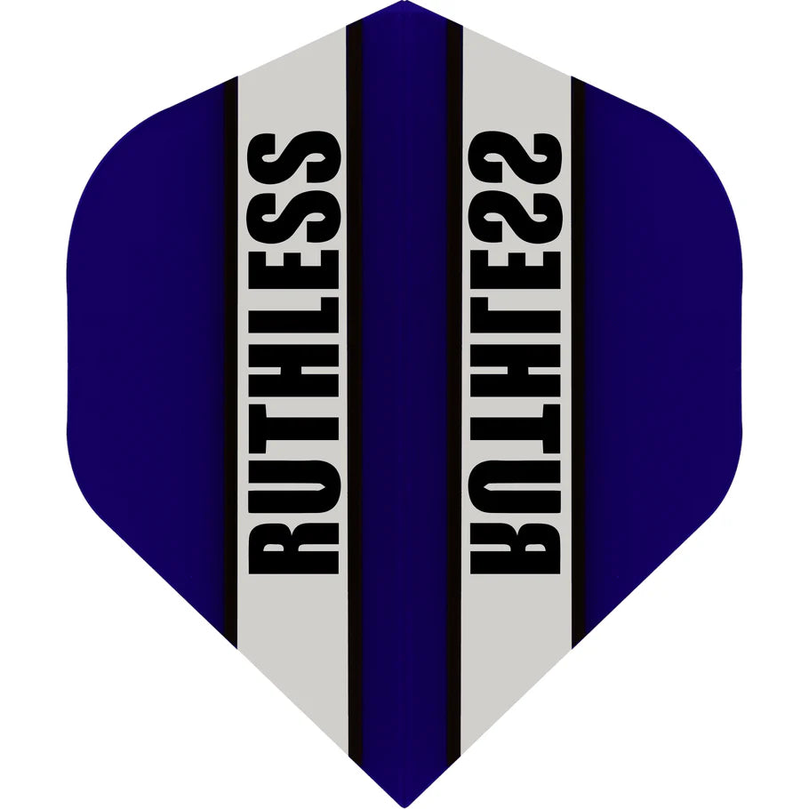 Ruthless Clear Panel Dart Flights, Dark Blue, No 2 Shape, 100 Micron