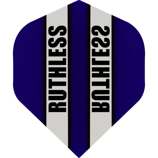 Ruthless Clear Panel Dart Flights, Dark Blue, No 2 Shape, 100 Micron