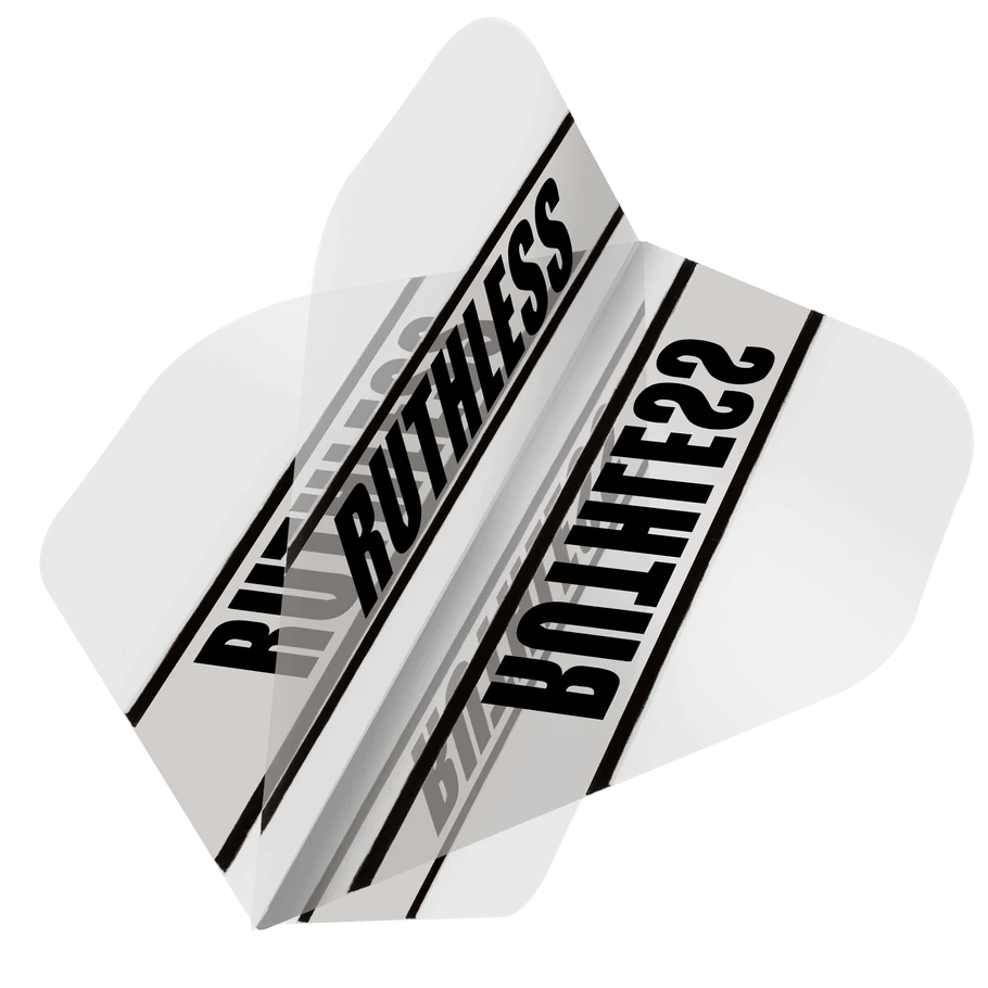 Ruthless Clear Panel Dart Flights, Clear, No 2 Shape, 100 Micron