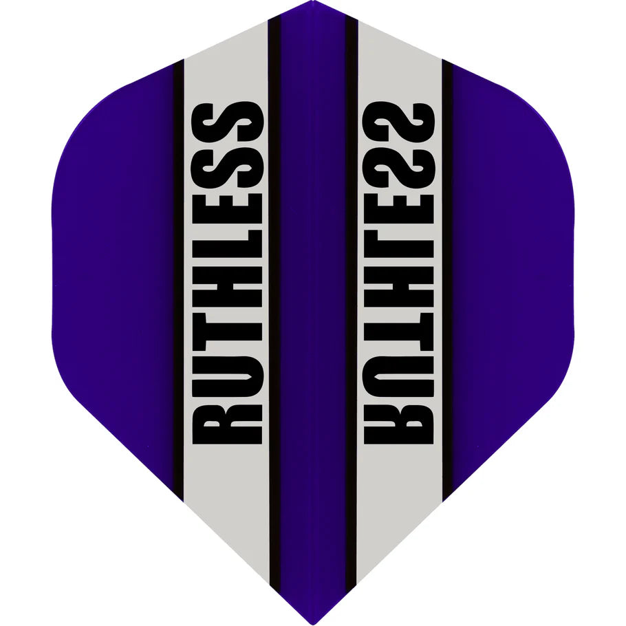 Ruthless Clear Panel Dart Flights, Purple, No 2 Shape, 100 Micron