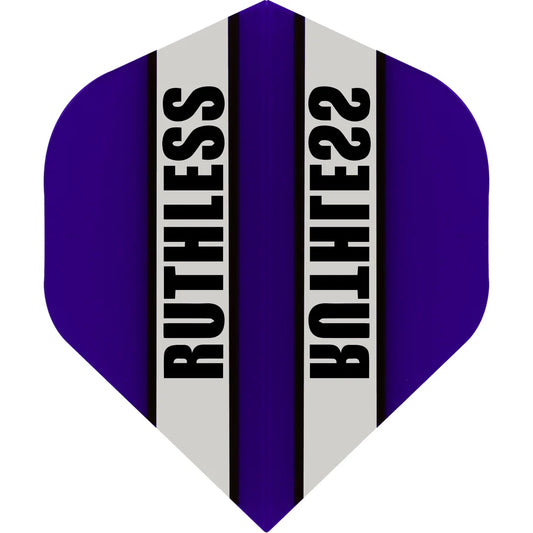 Ruthless Clear Panel Dart Flights, Purple, No 2 Shape, 100 Micron