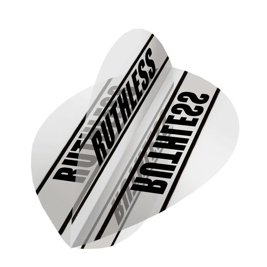 Ruthless Clear Panel Dart Flights, Clear, Pear Shape, 100 Micron
