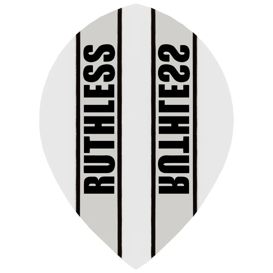 Ruthless Clear Panel Dart Flights, Clear, Pear Shape, 100 Micron