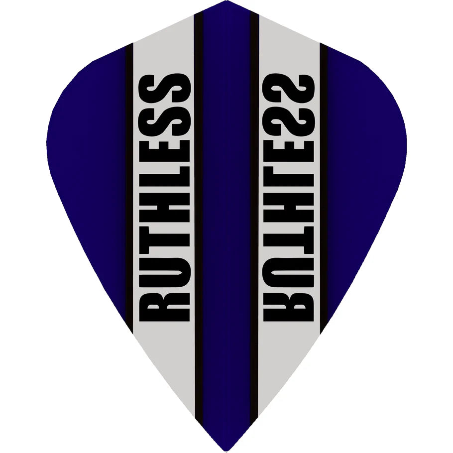 Ruthless Clear Panel Dart Flights, Dark Blue, Kite Shape, 100 Micron