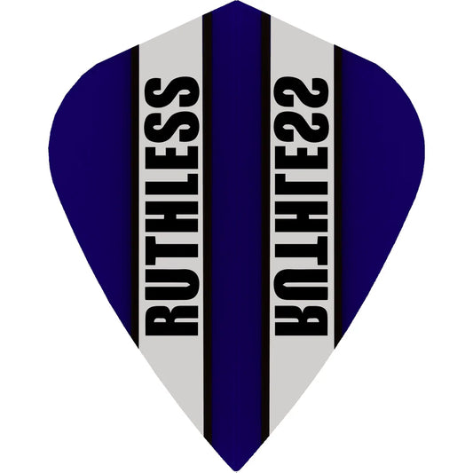 Ruthless Clear Panel Dart Flights, Dark Blue, Kite Shape, 100 Micron