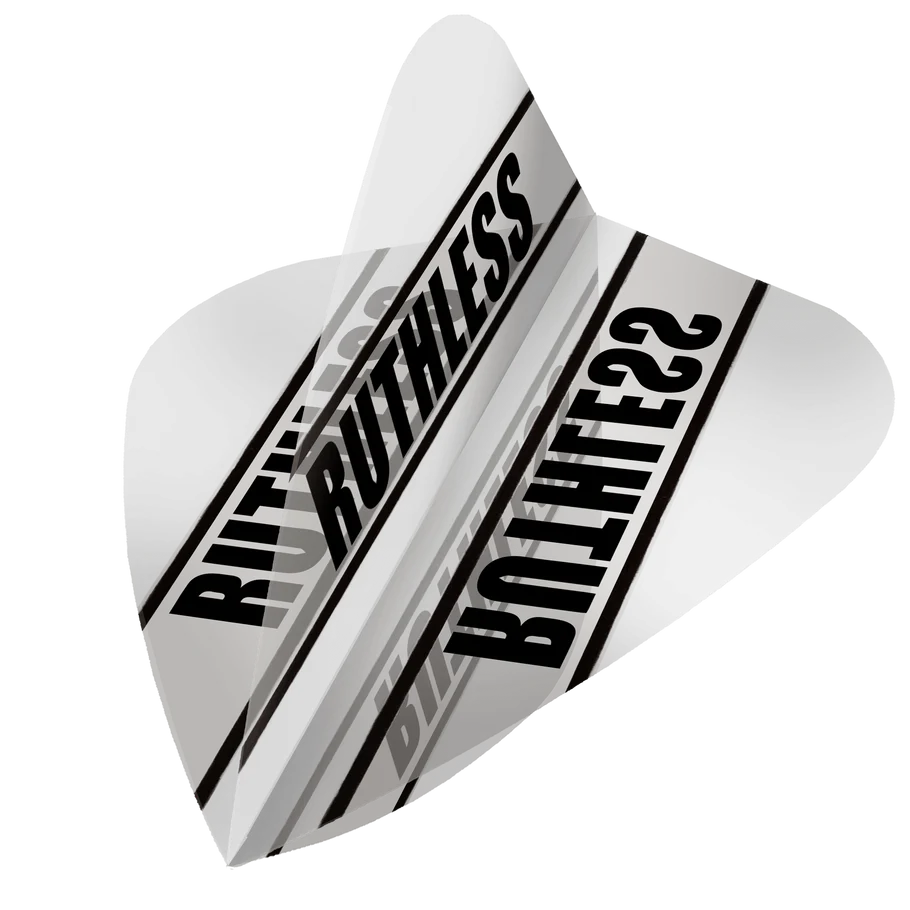 Ruthless Clear Panel Dart Flights, Clear, Kite Shape, 100 Micron