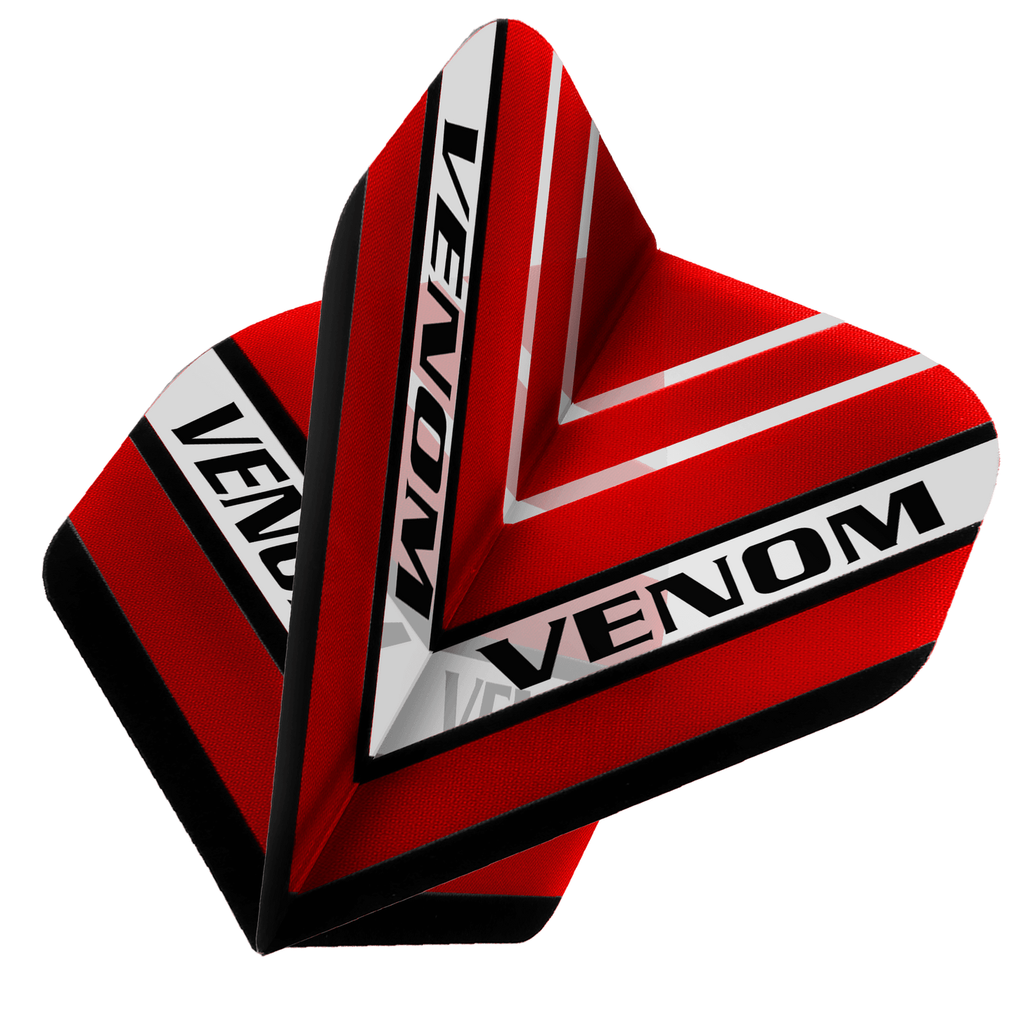 Ruthless Snake Head Venom Dart Flights, Red, No 2 Shape, 150 Micron