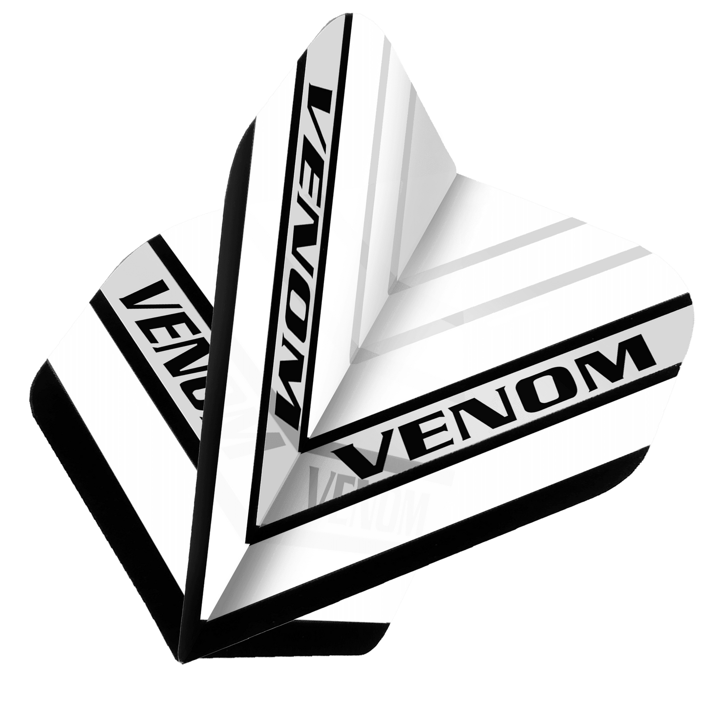 Ruthless Snake Head Venom Dart Flights, White, No 2 Shape, 150 Micron