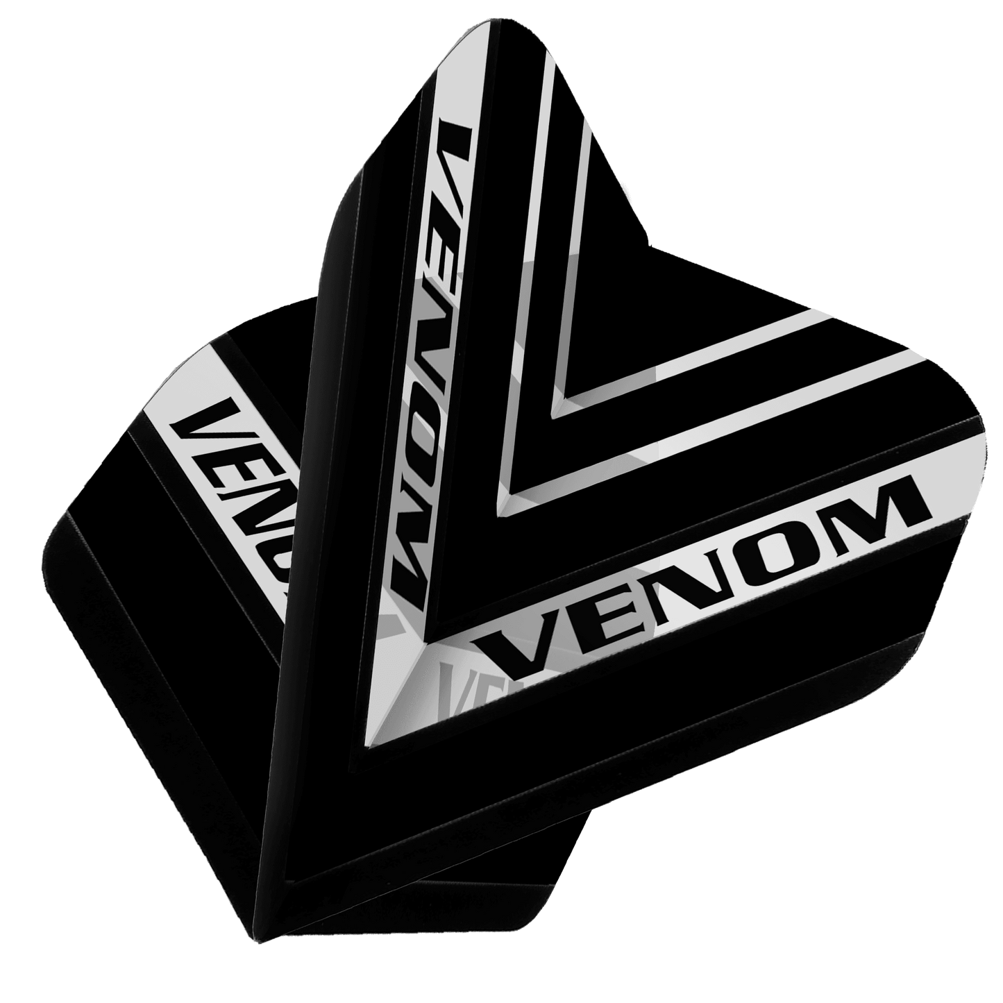 Ruthless Snake Head Venom Dart Flights, Black, No 2 Shape, 150 Micron