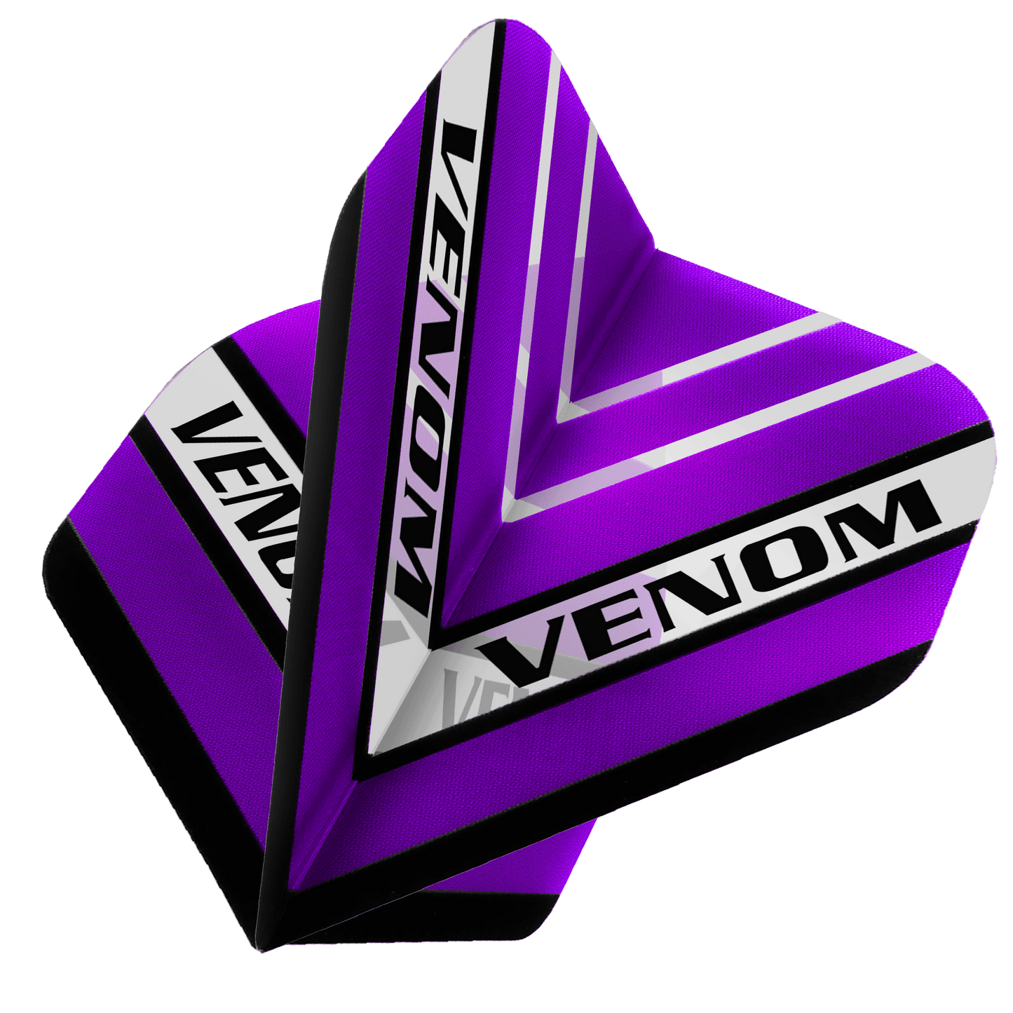 Ruthless Snake Head Venom Dart Flights, Purple, No 2 Shape, 150 Micron