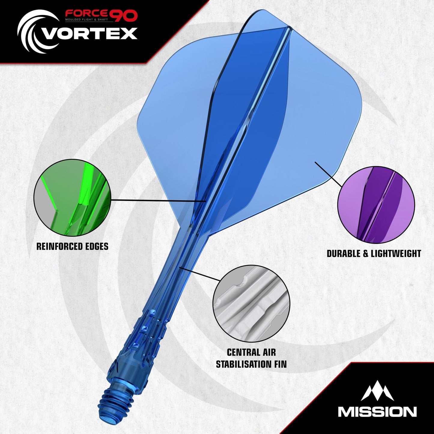Mission Force 90 Vortex - Moulded Flight & Shaft - Standard No2