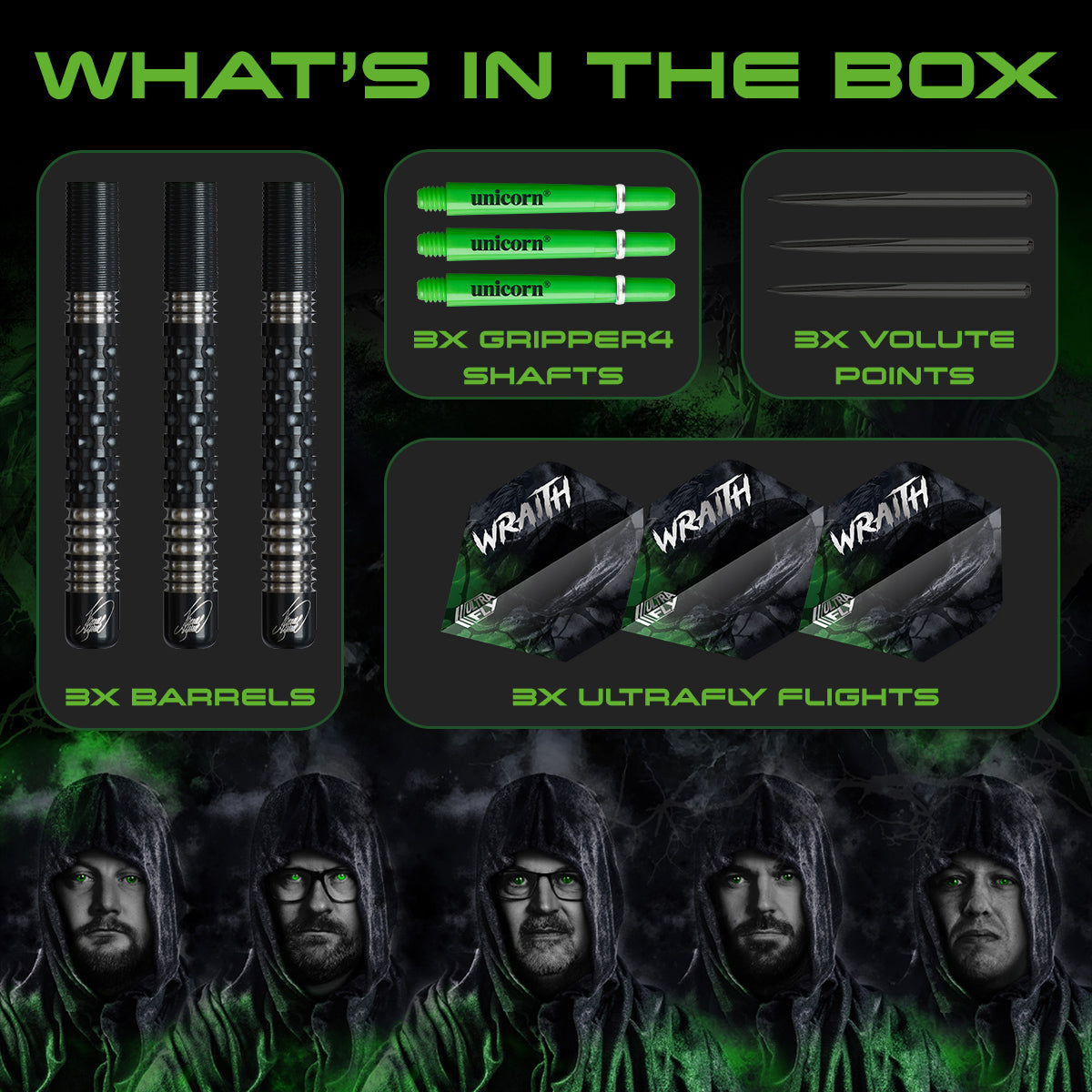 Unicorn Wraith James Wade Phase 2 90% Tungsten Steel Tip Darts