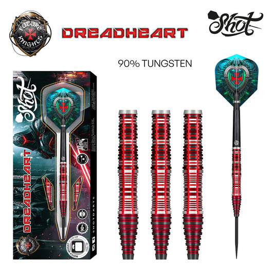 Future Knights Dreadheart 90% Tungsten Steel Tip Darts by Shot