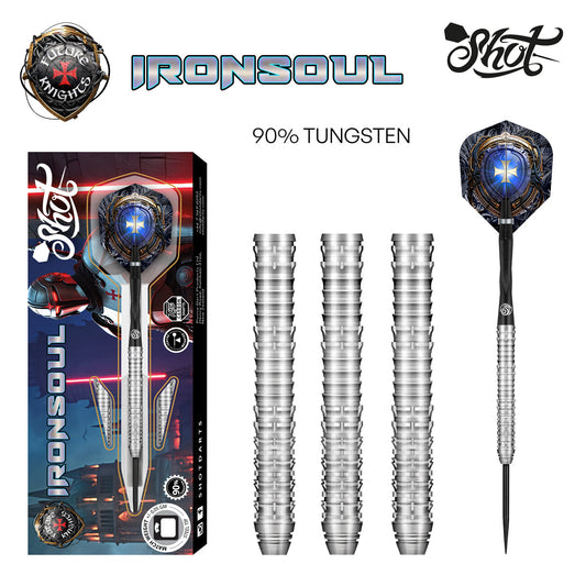 Future Knights Ironsoul 90% Tungsten Steel Tip Darts by Shot