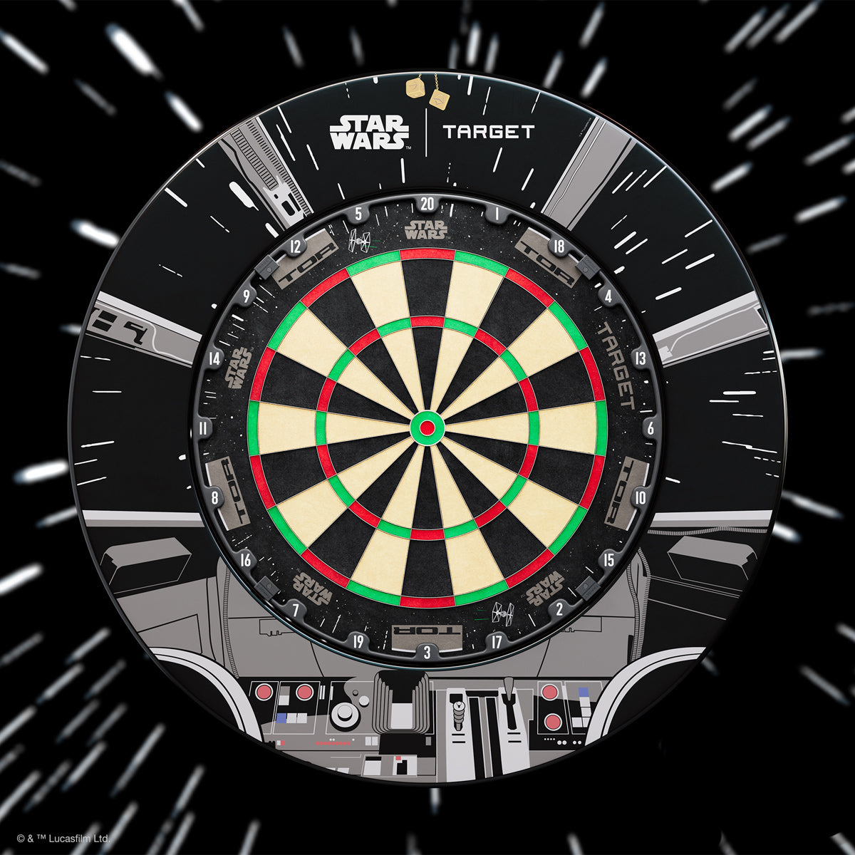 STAR WARS™ | TARGET TOR Dartboard & Millennium Falcon Surround Bundle