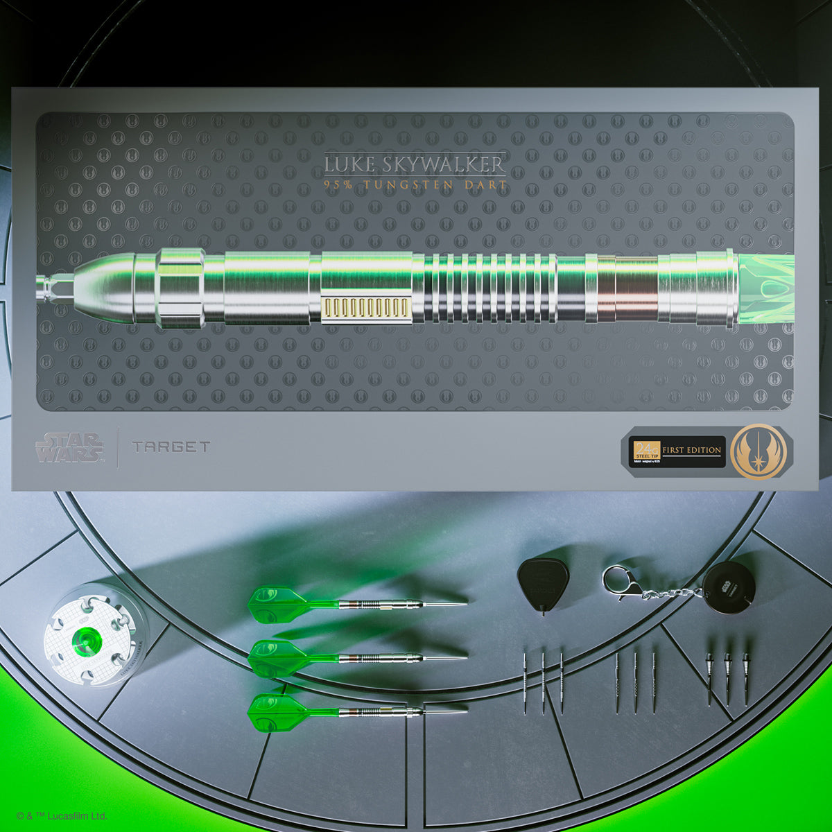 STAR WARS™ | TARGET Luke Skywalker “Jedi Knight” Lightsaber First Edition 95% Tungsten Steel Tip Darts