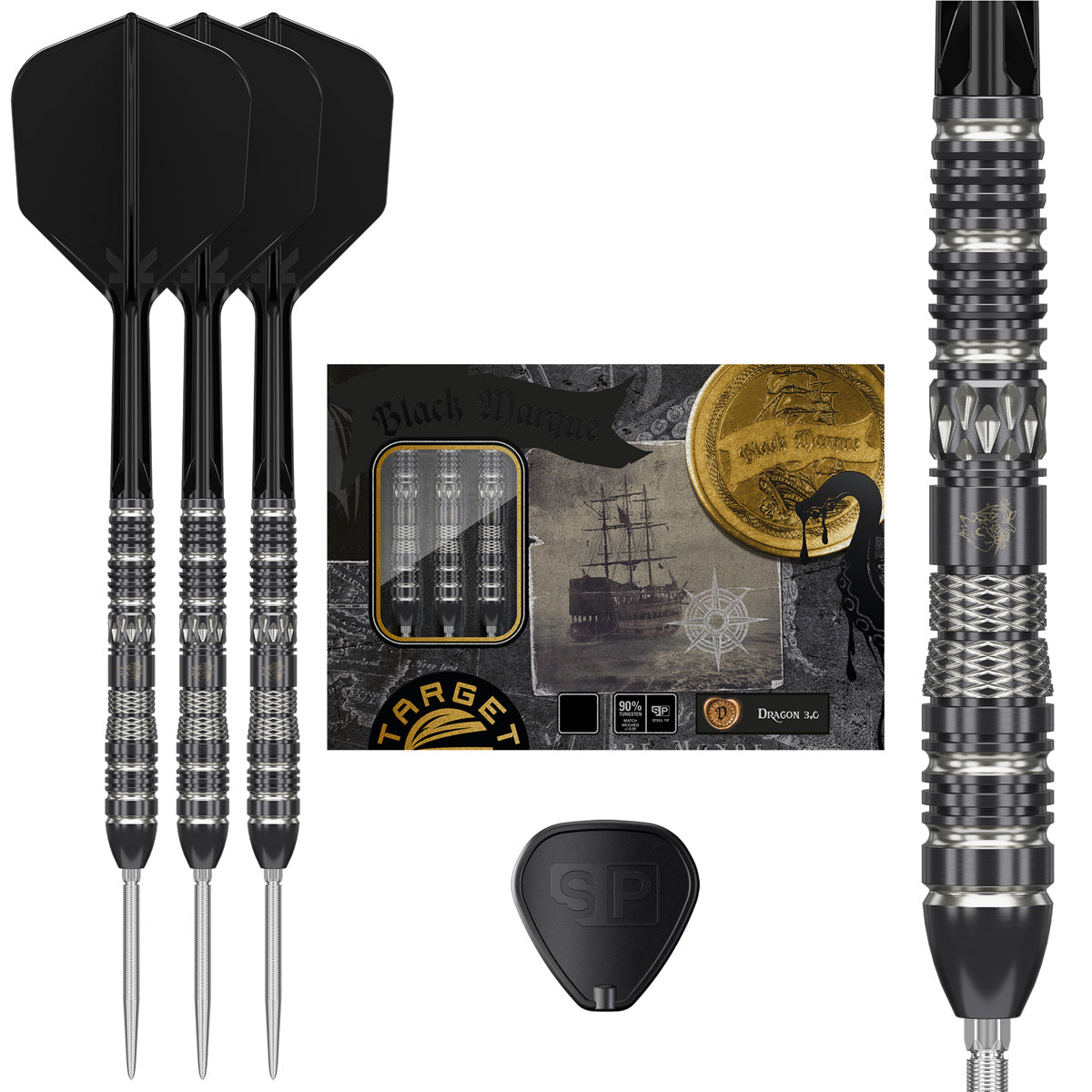 Target Japan Black Marque Dragon G3 90% Tungsten SP Steel Tip Darts