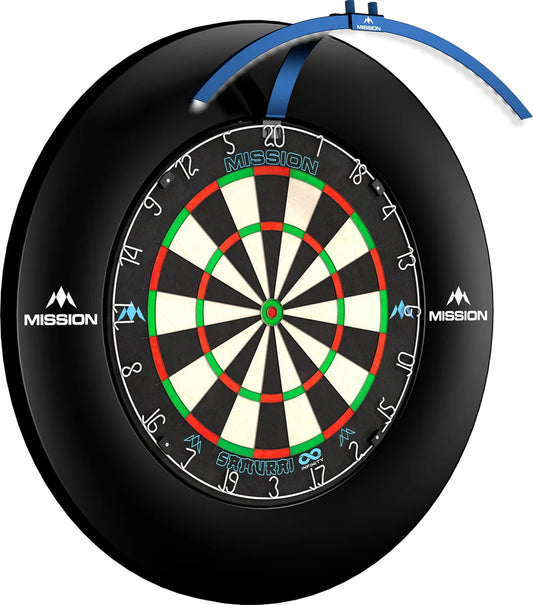 Mission Torus 100 Dartboard Lighting, Folding Portable Travel Light, Blue