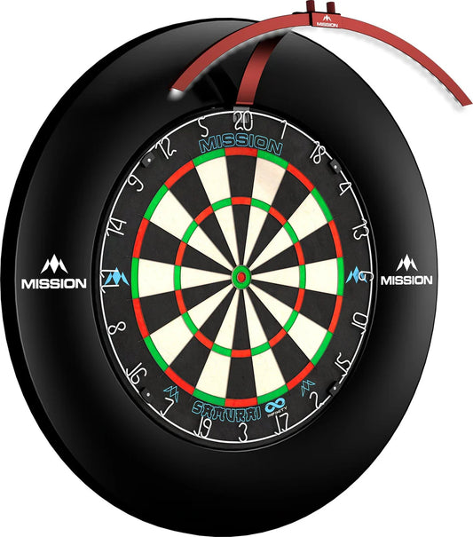 Mission Torus 100 Dartboard Lighting, Folding Portable Travel Light, Red