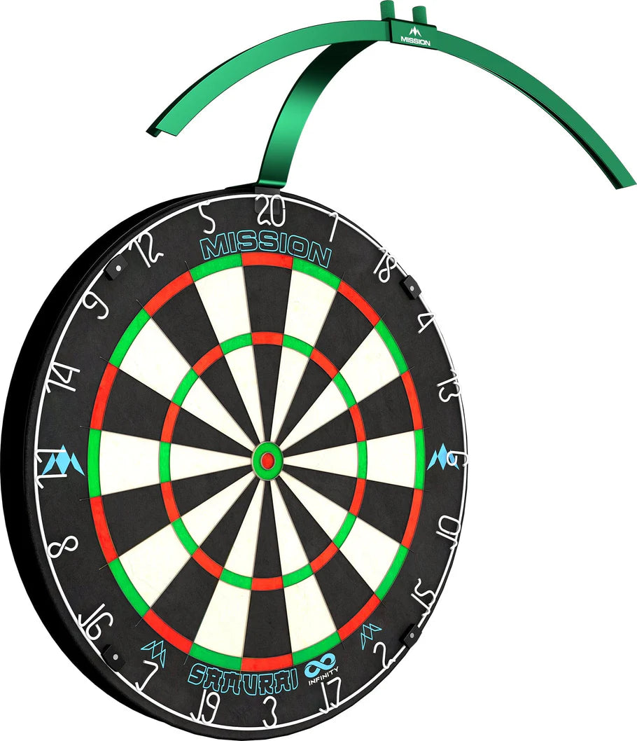 Mission Torus 100 Dartboard Lighting, Folding Portable Travel Light, Green