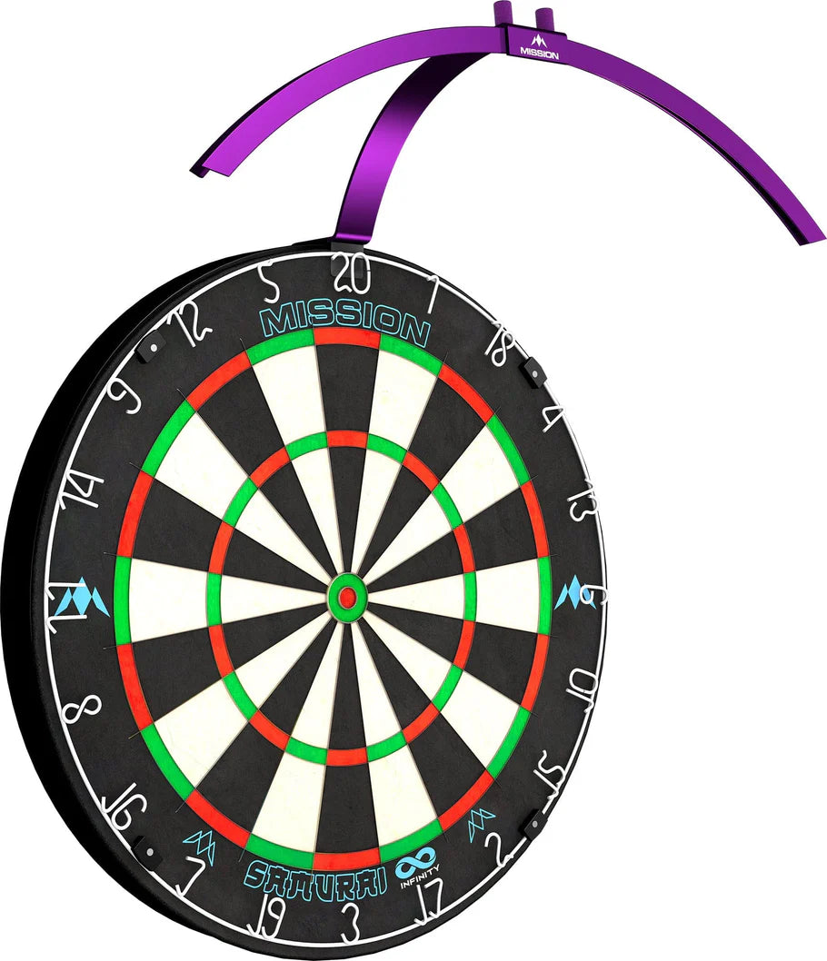Mission Torus 100 Dartboard Lighting, Folding Portable Travel Light, Purple