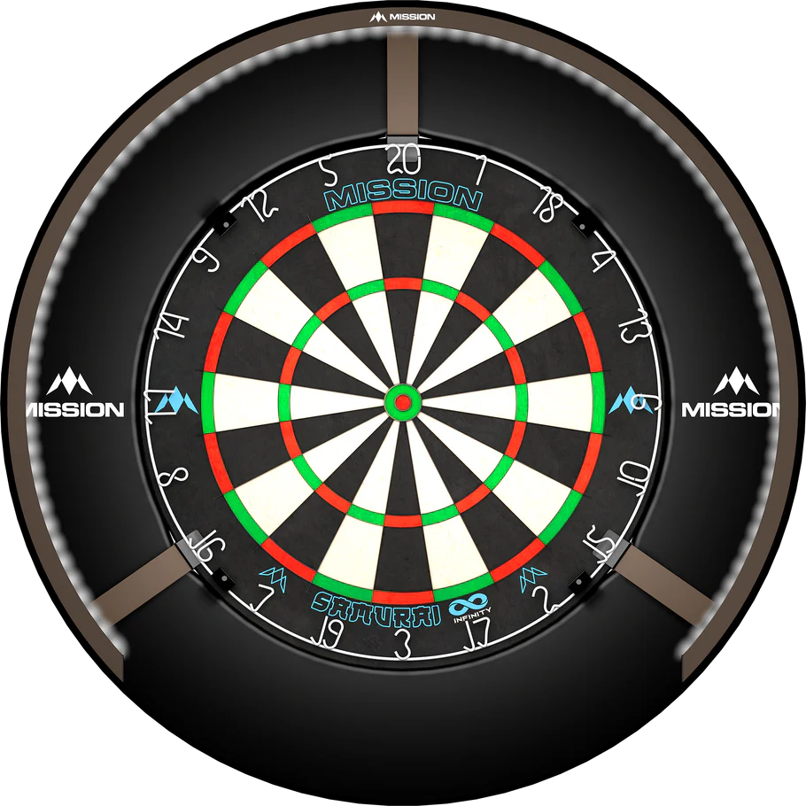 Mission Torus 270 Dartboard Lighting, Bright Light, Bronze Ring
