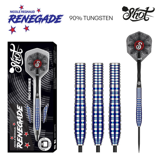 Shot Pro Series Nicole Regnaud 90% Tungsten Steel Tip Darts