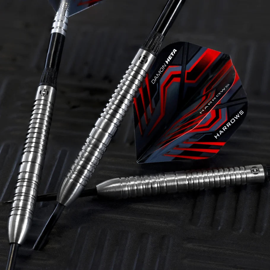 Harrows Damon Heta The Heat Natural Steel Tip Darts, 90% Tungsten