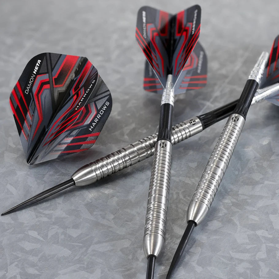 Harrows Damon Heta The Heat Natural Steel Tip Darts, 90% Tungsten