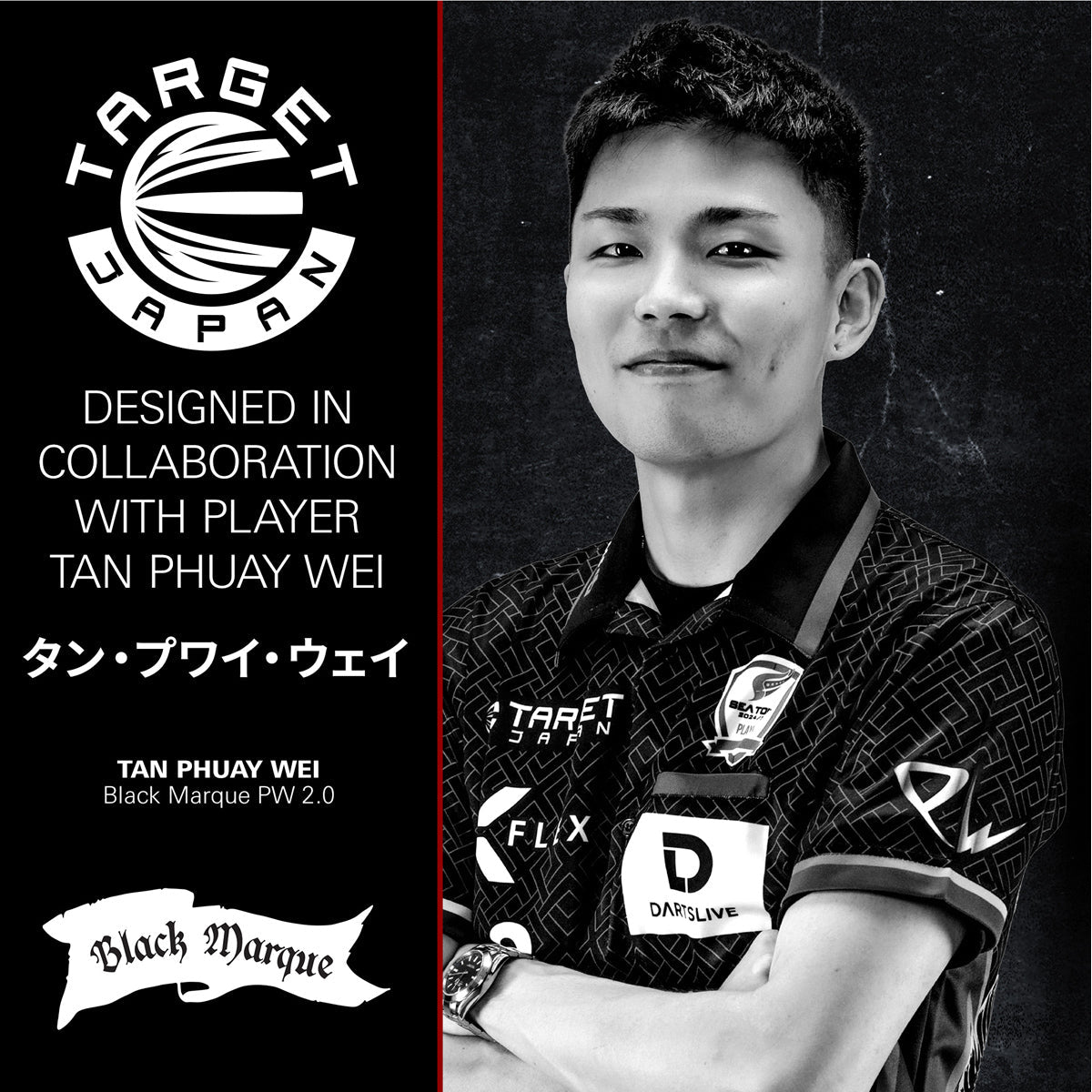 Target Japan Black Marque PW G2 90% Tungsten SP Steel Tip Darts