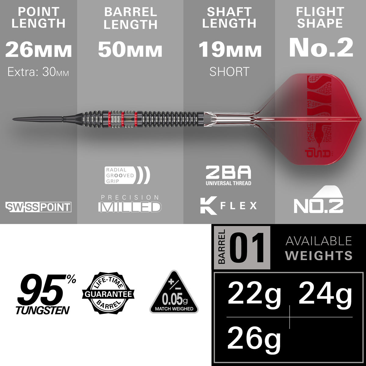 Target Nathan Aspinall Asp 95K 95% Tungsten SP Steel Tip Darts