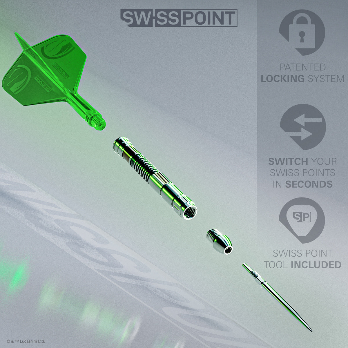 STAR WARS™ | TARGET Luke Skywalker “Jedi Knight” Lightsaber First Edition 95% Tungsten Steel Tip Darts