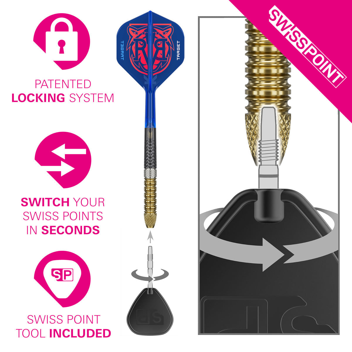 Target Raymond van Barneveld G6 95% Tungsten SP Steel Tip Darts