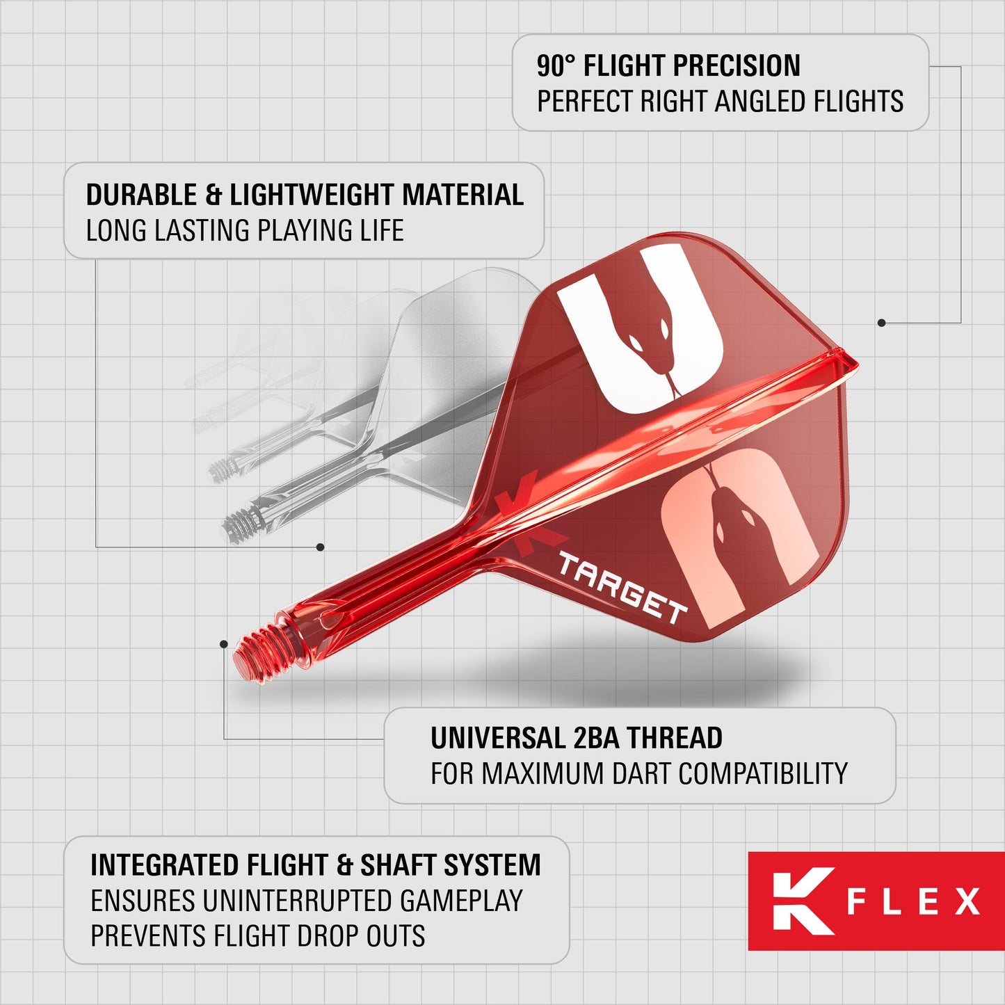 Target Nathan Aspinall No2 K-Flex Integrated Flights and Shafts