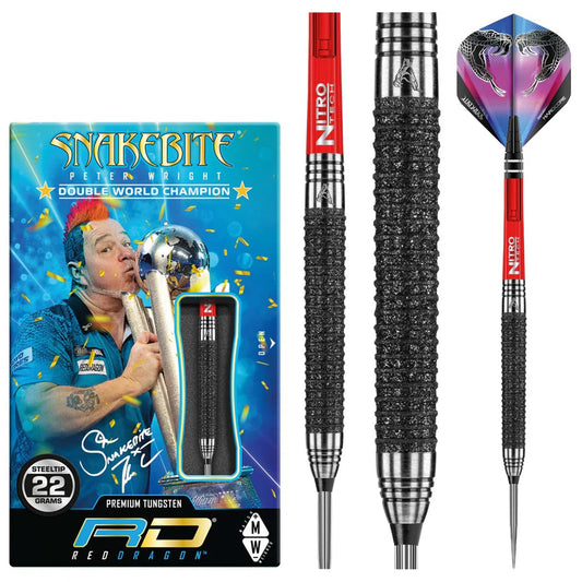 Peter Wright Melbourne Masters 90% Tungsten Steel Tip Darts by Red Dragon