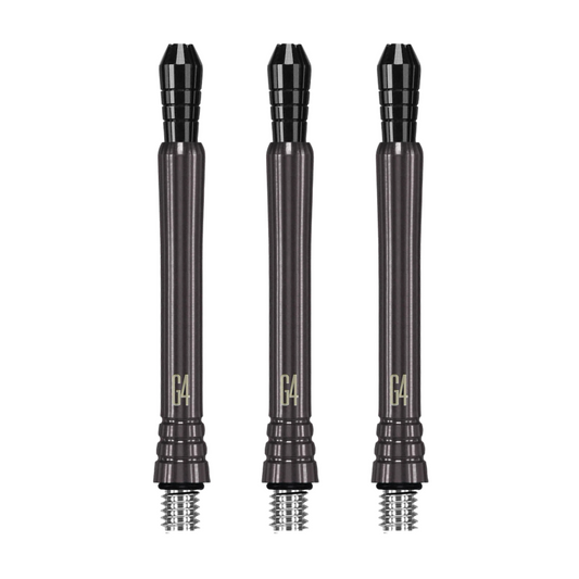 Power G4 Titanium Dart Shafts, Black and Gray, Medium Length